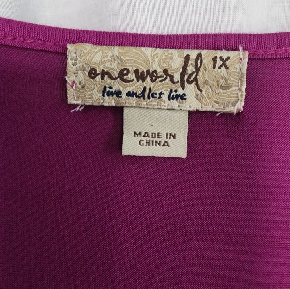 NWT One World Ladies Blouse 1X - Picture 3 of 7